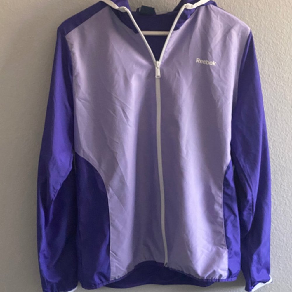 Reebok Two-Tone Purple Full-Zip Hooded Jacket